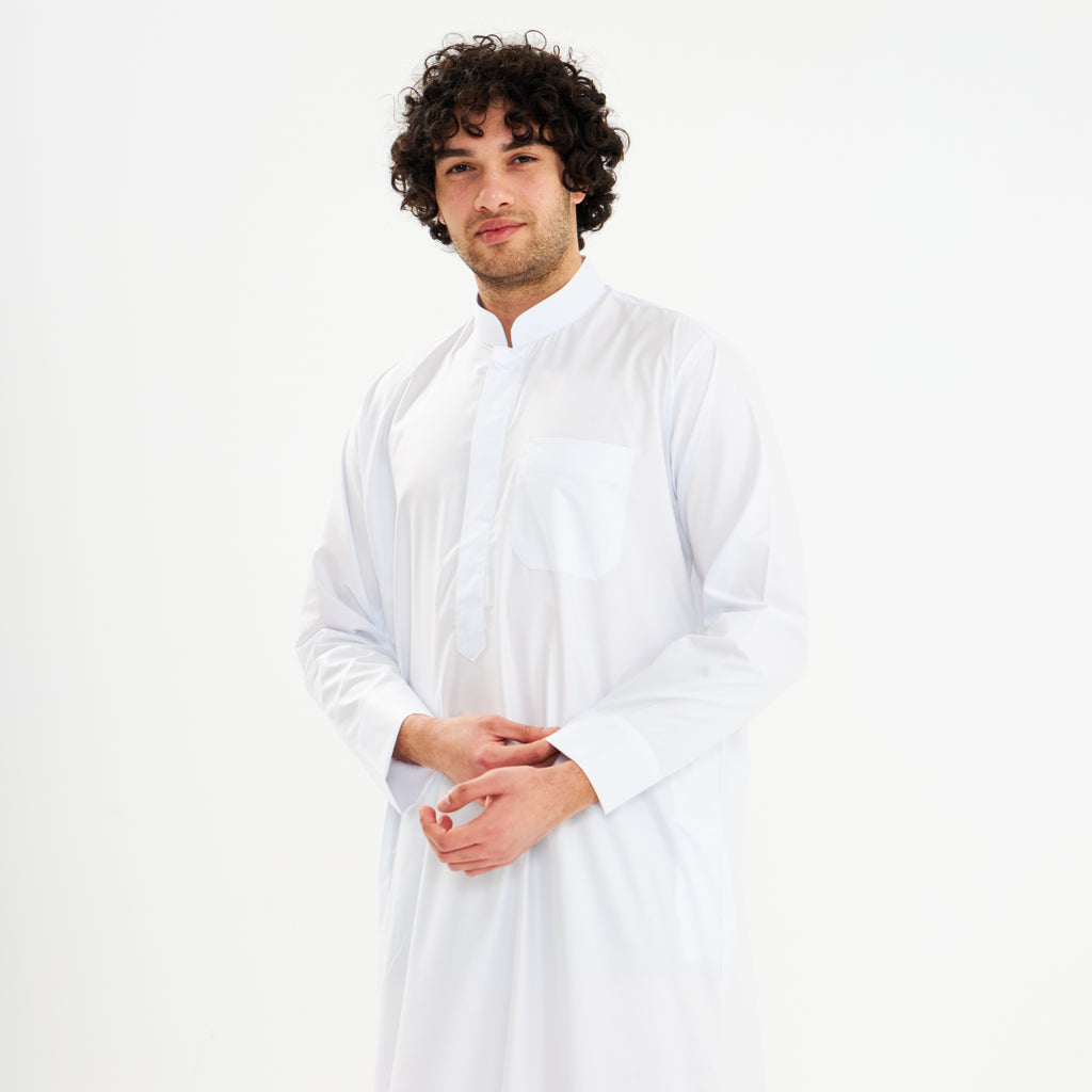White Kuwaiti Dishdasha