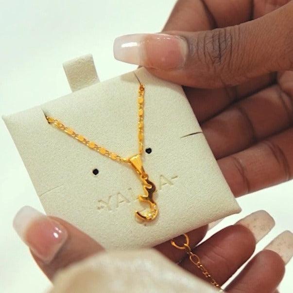 Arabic Initial Necklace - Gold