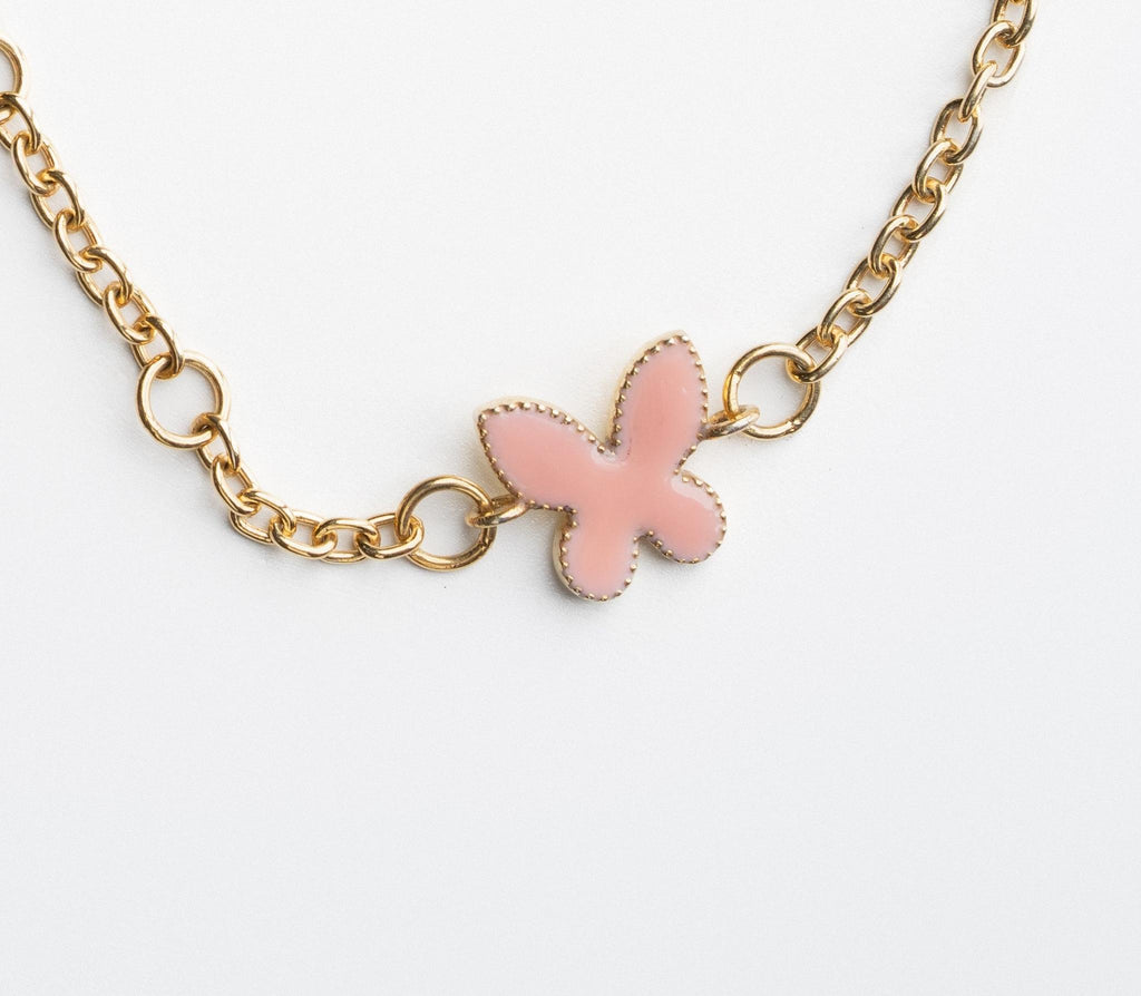 Butterfly Arabic Initial Bracelet Gold- Babies & Kids