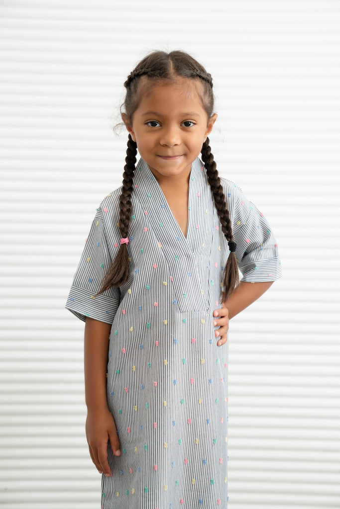 Cotton Candy Stripe Kaftan - Kids