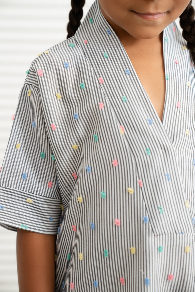 Cotton Candy Stripe Kaftan - Kids