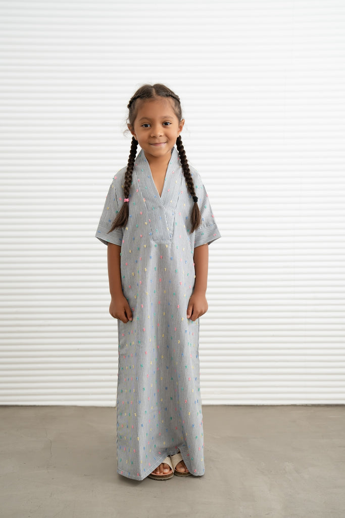 Cotton Candy Stripe Kaftan - Kids