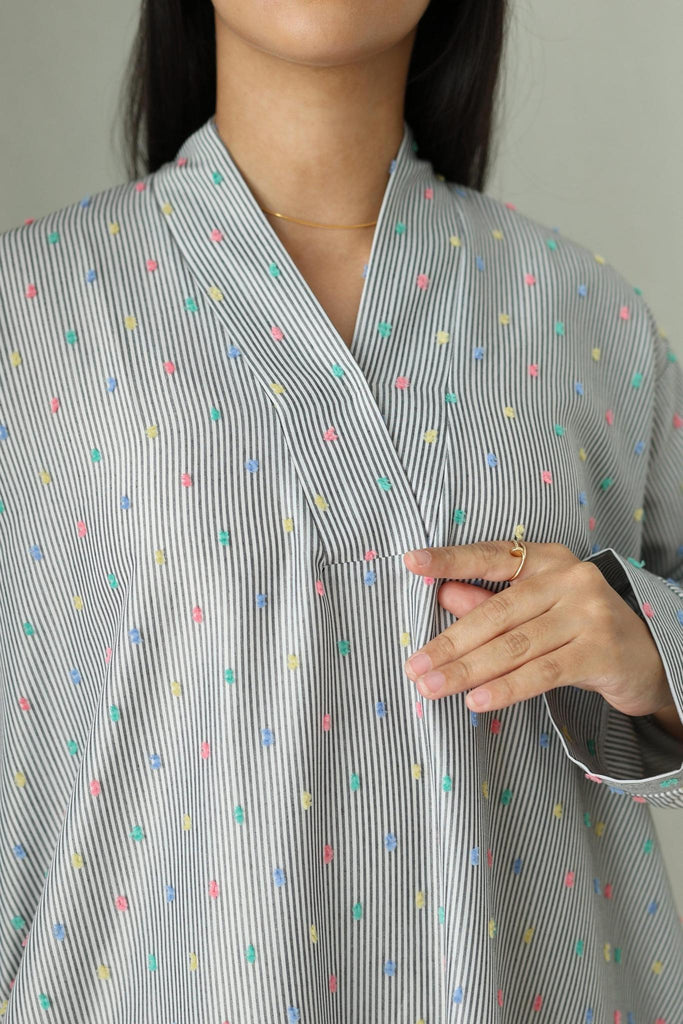 Cotton Candy Stripe Kaftan - Women