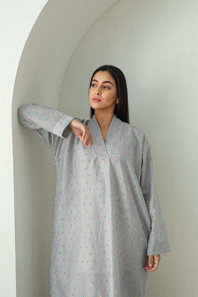 Cotton Candy Stripe Kaftan - Women
