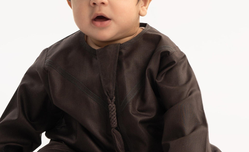 Dark Brown Emirati Kandora - Babies