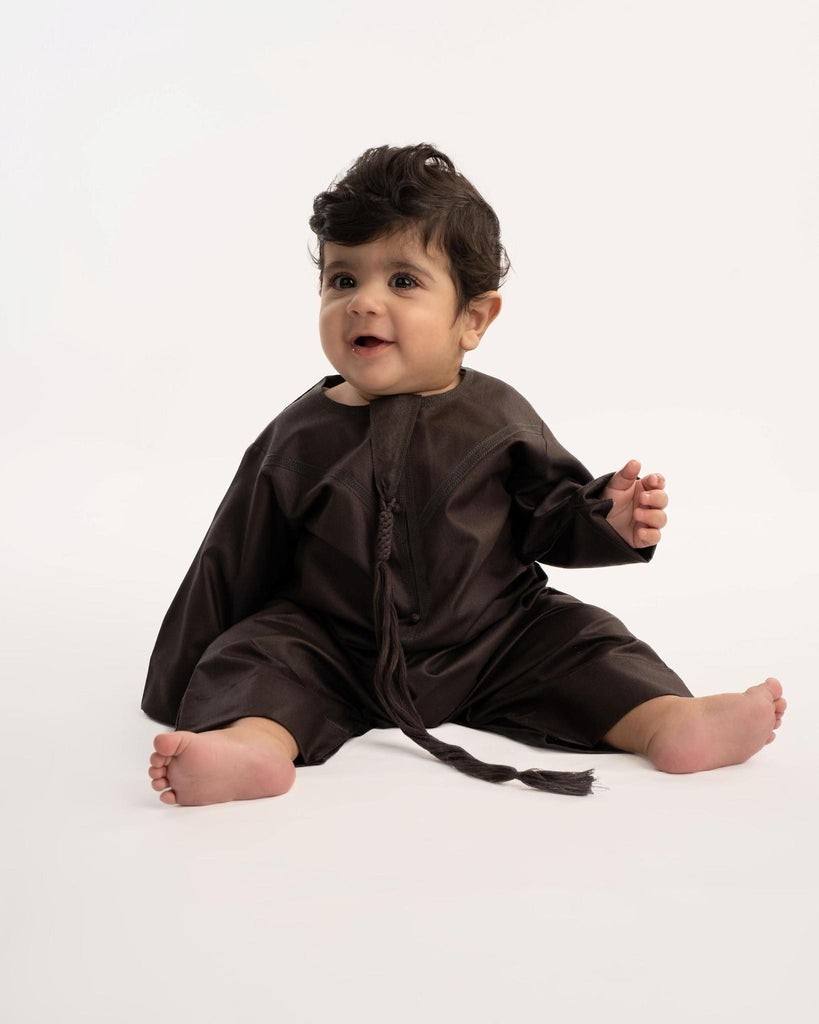 Dark Brown Emirati Kandora - Babies