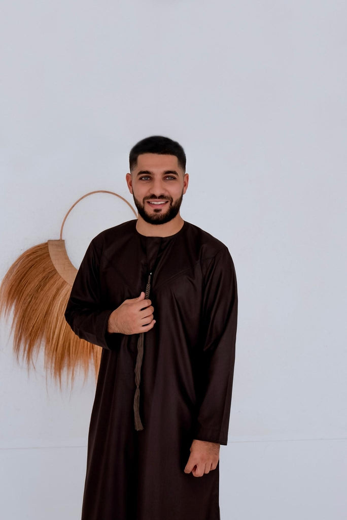 Dark Brown Emirati Kandora - Men