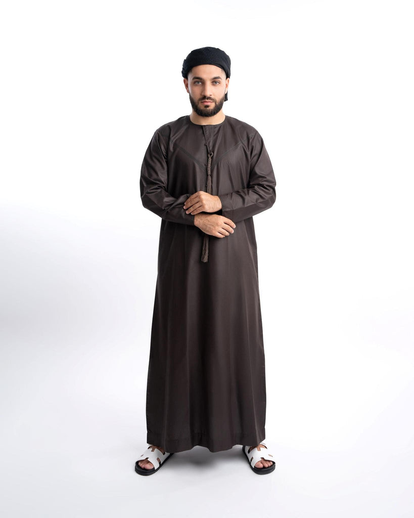 Dark Brown Emirati Kandora - Men