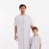 Half Sleeve White Emirati Kandora-Men