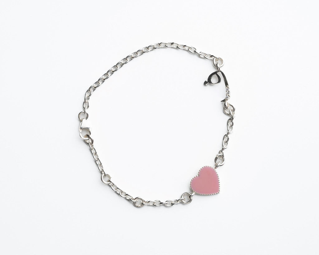Heart Arabic Initial Bracelet Silver - Women