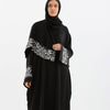 Black Layali Silver Prayer Abaya - Women