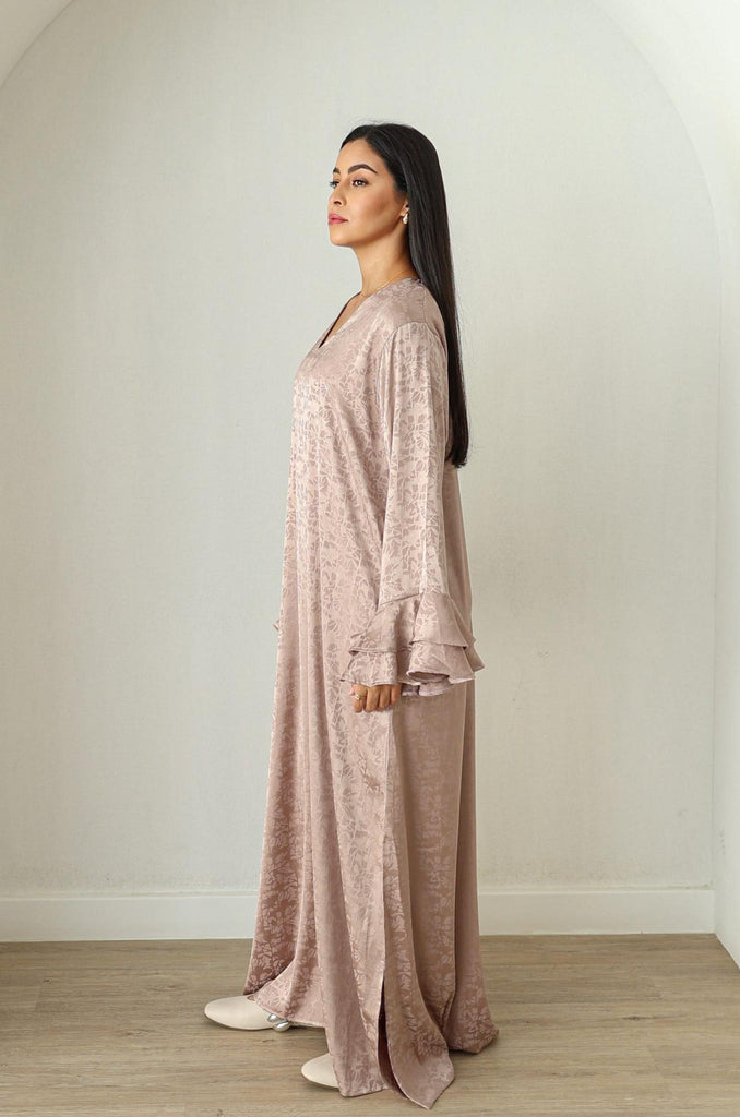 Jacquard Print Dress - Pink