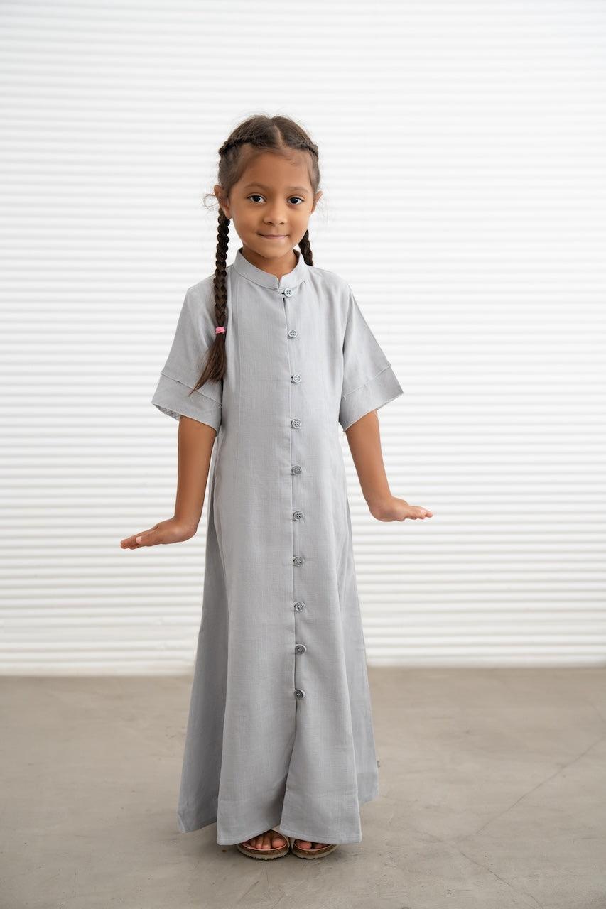 kids grey dress Bridesmaid Girls Party Wedding Flower Kids Dress Evening Birthday Princess Gown