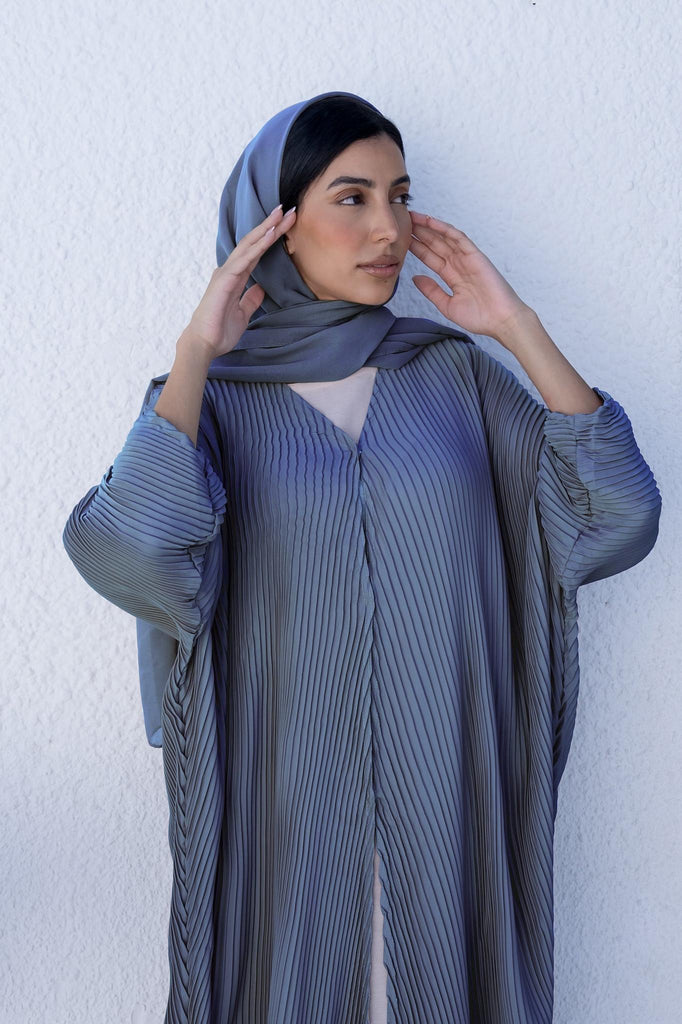 Leena Open Abaya - Sapphire Blue