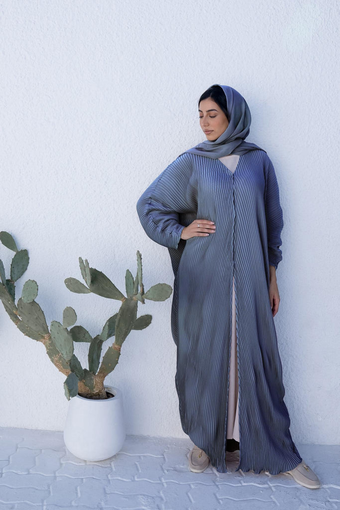 Leena Open Abaya - Sapphire Blue