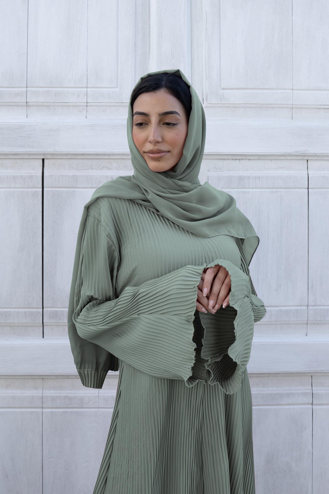 Leila Abaya - Sage Green, 52 / Women / Sage green Leila Abaya - Sage Green, 52 / Women / Sage green