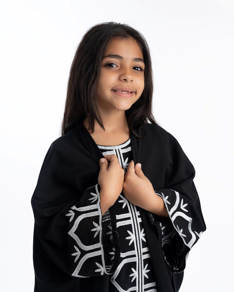 Malika Abaya Black- Kids