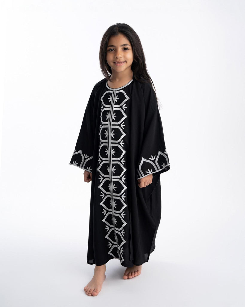 Malika Abaya Black- Kids