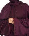 Maroon Ahlam Prayer Abaya-Women