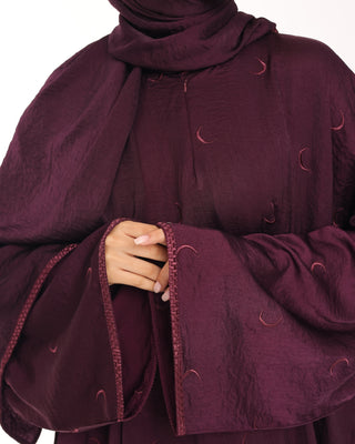 Maroon Ahlam Prayer Abaya-Women