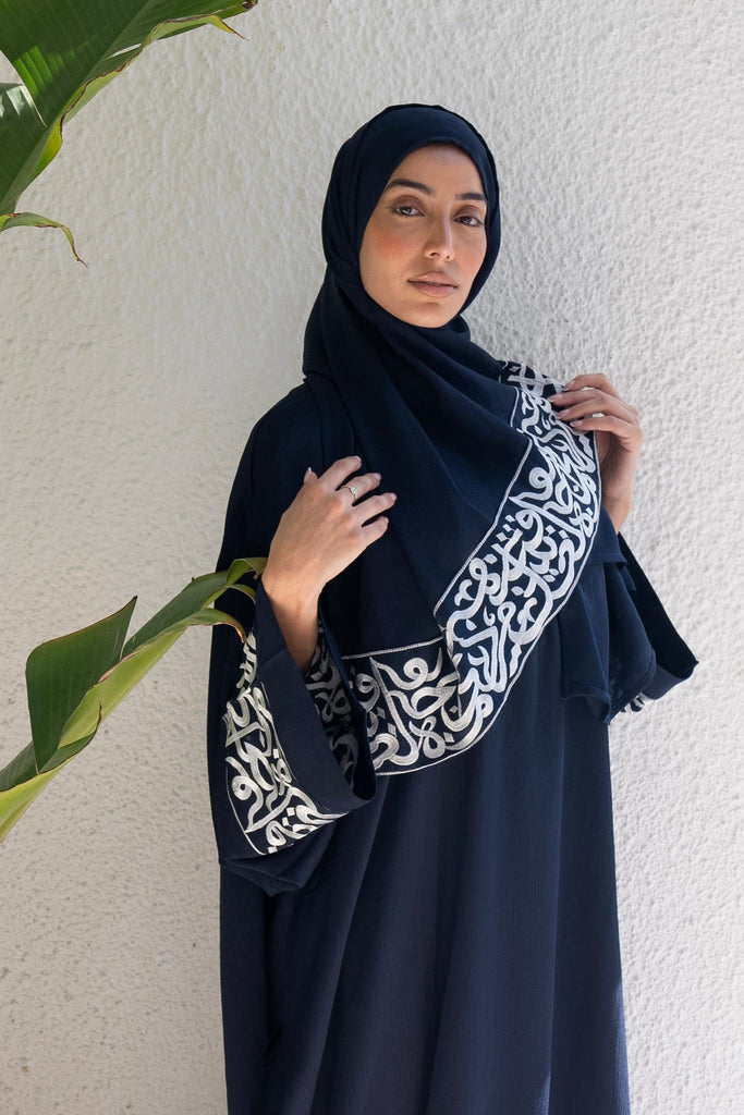 Navy Layali Prayer Abaya-Kids
