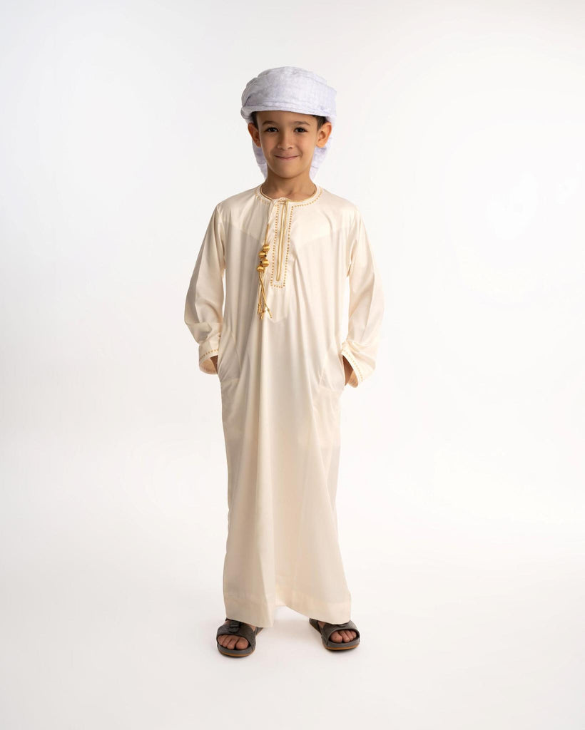 Omani Gold Kandora - Kids