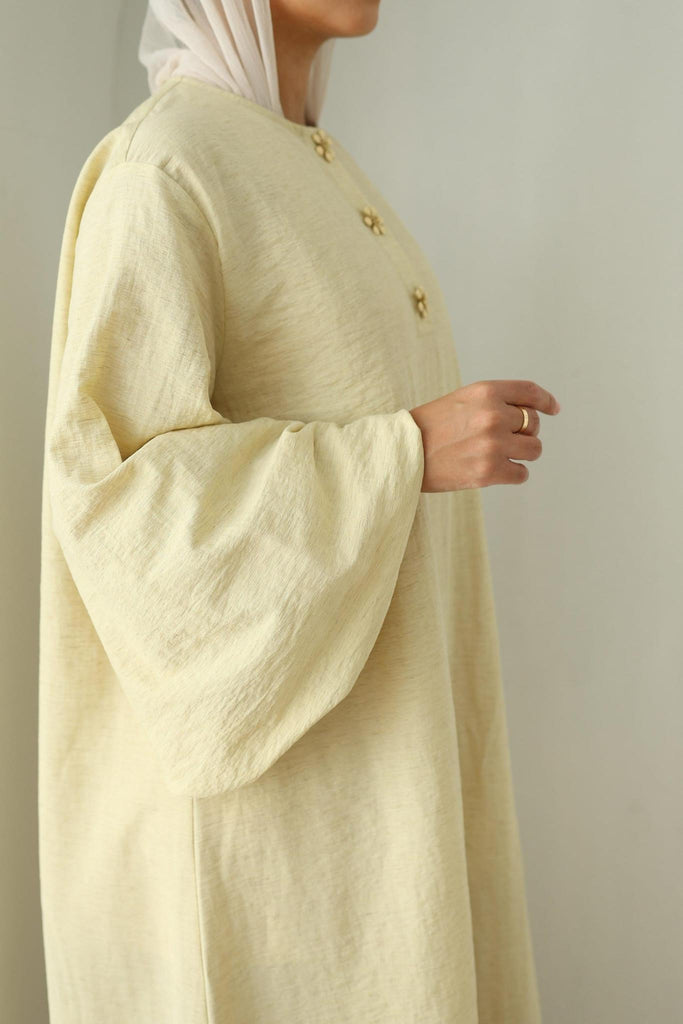 Summer Hearts Dress - Butter Yellow