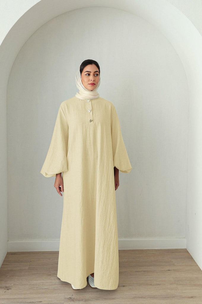 Summer Hearts Dress - Butter Yellow