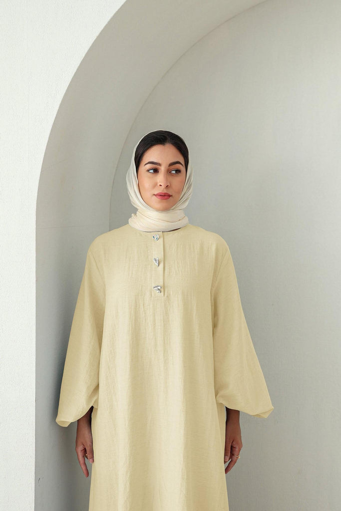 Summer Hearts Dress - Butter Yellow