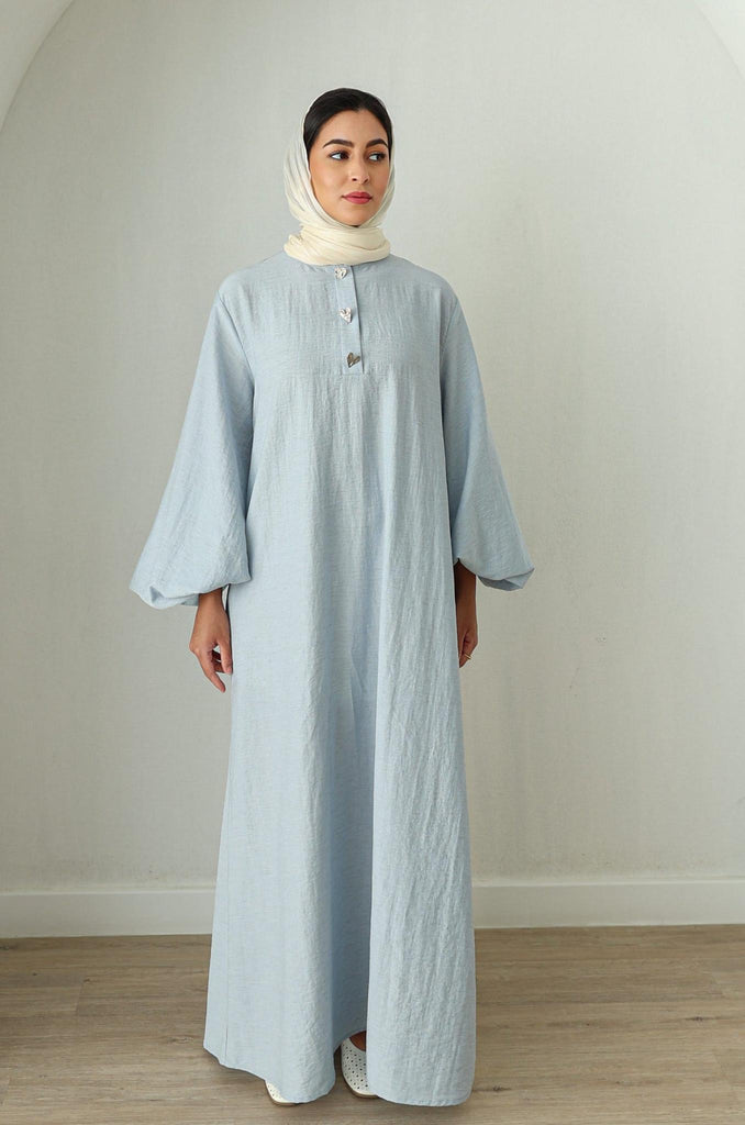 Summer Hearts Dress - Sky Blue