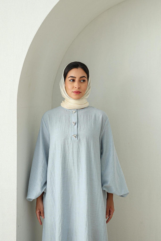 Summer Hearts Dress - Sky Blue