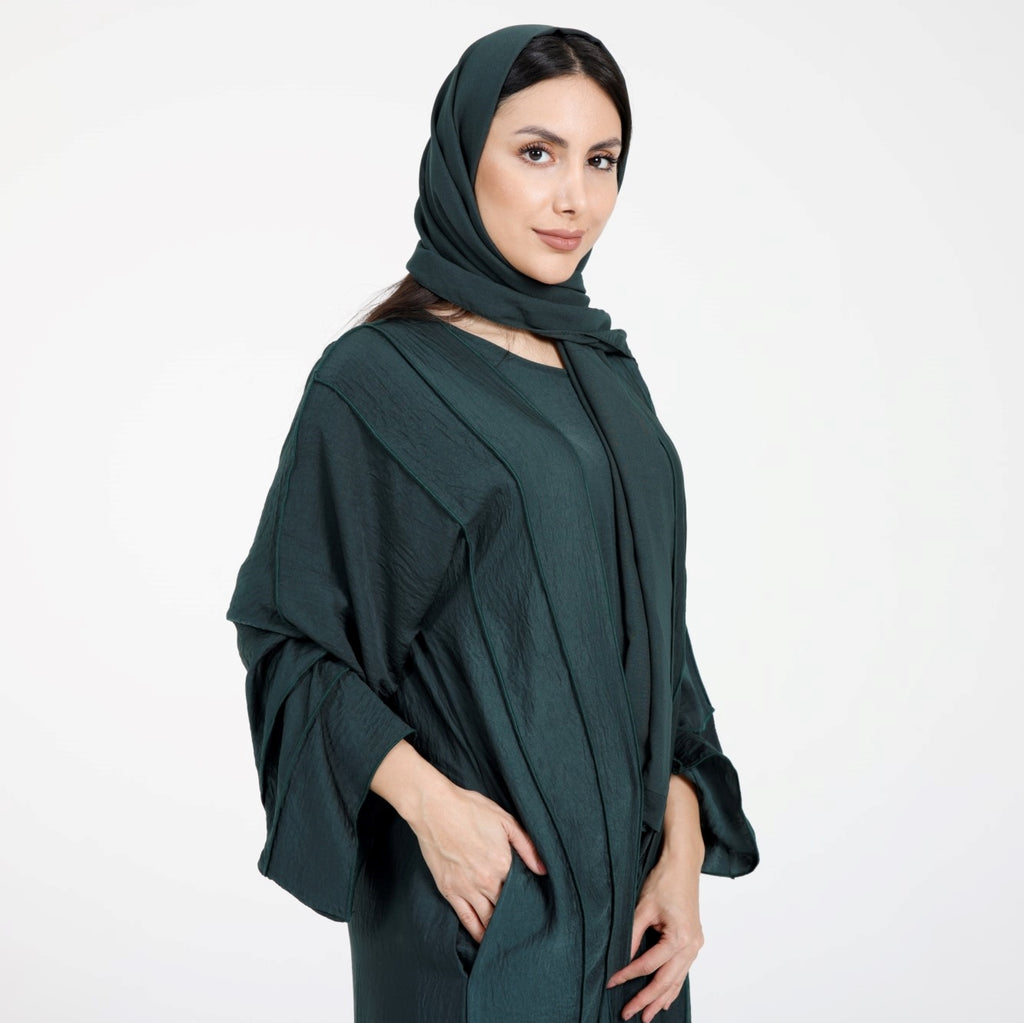 Amina Abaya - Emerald - YALLA SHOP