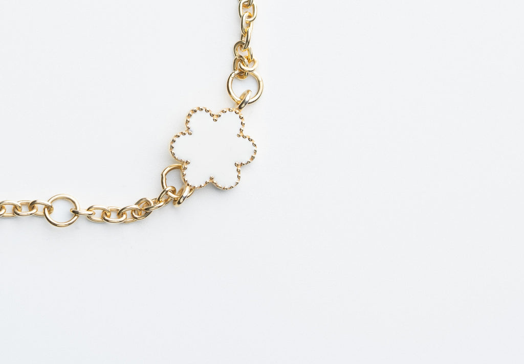 Custom Name Gold Flower Bracelet