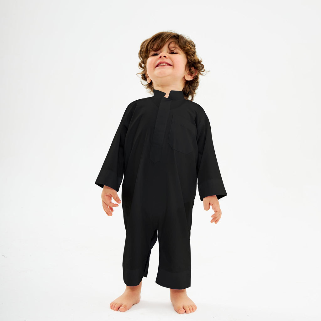Black Kuwaiti Dishdasha-Babies