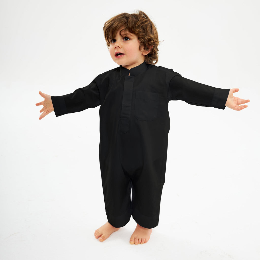 Black Kuwaiti Dishdasha-Babies