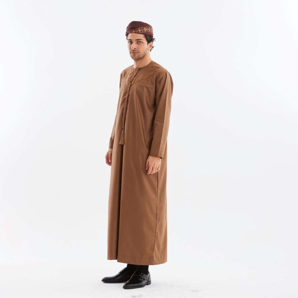 Brown Emirati Kandora-Mens