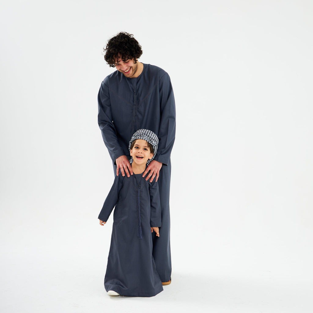 Grey Emirati Kandora-Mens