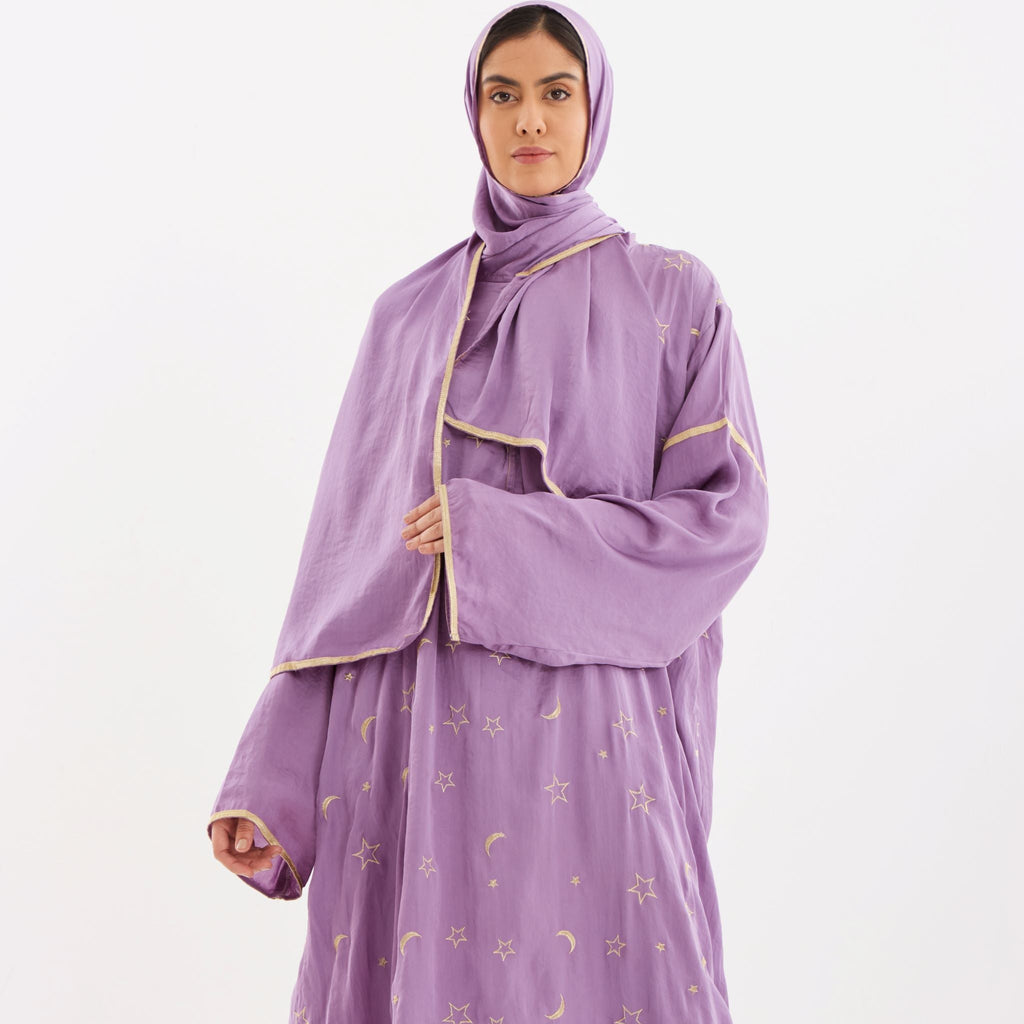 Lilac Ahlam Prayer Abaya-Women
