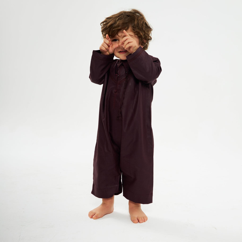 Maroon Emirati Kandora-Babies