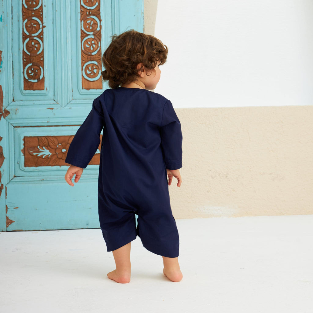 Navy Blue Emirati Kandora-Babies