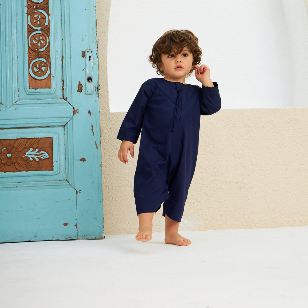 Navy Blue Emirati Kandora-Babies