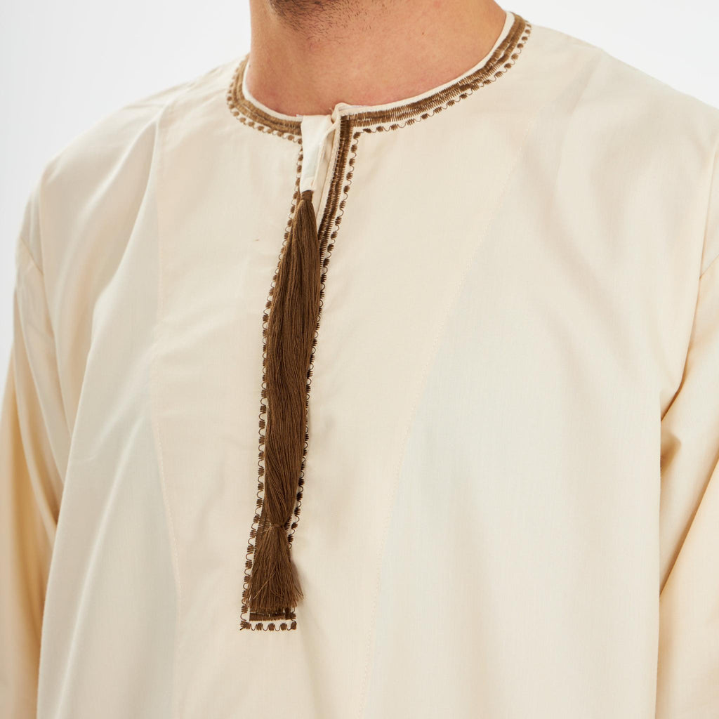 Omani Brown Kandora - Kids