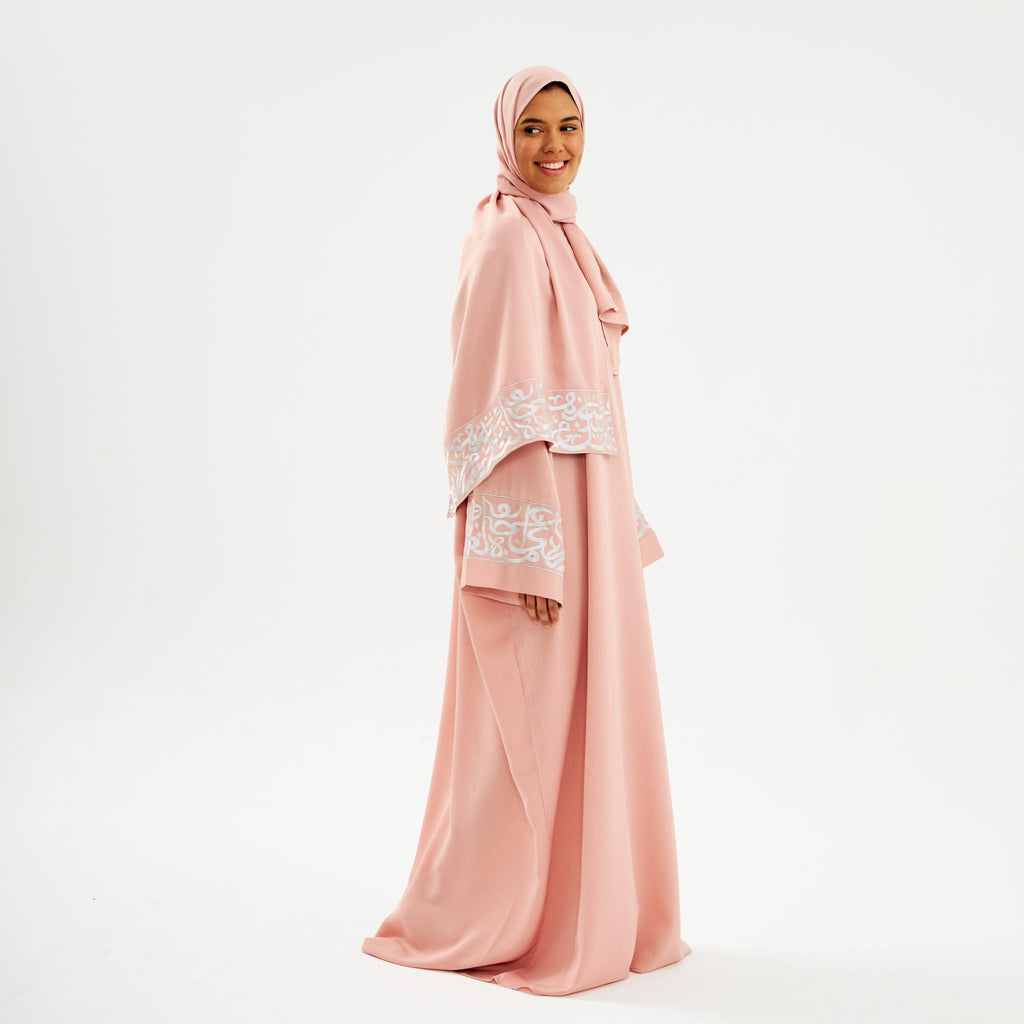 Pink Layali Prayer Abaya - Kids