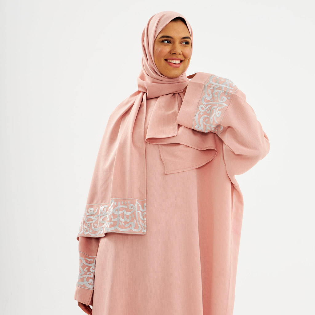 Pink Layali Prayer Abaya - Kids