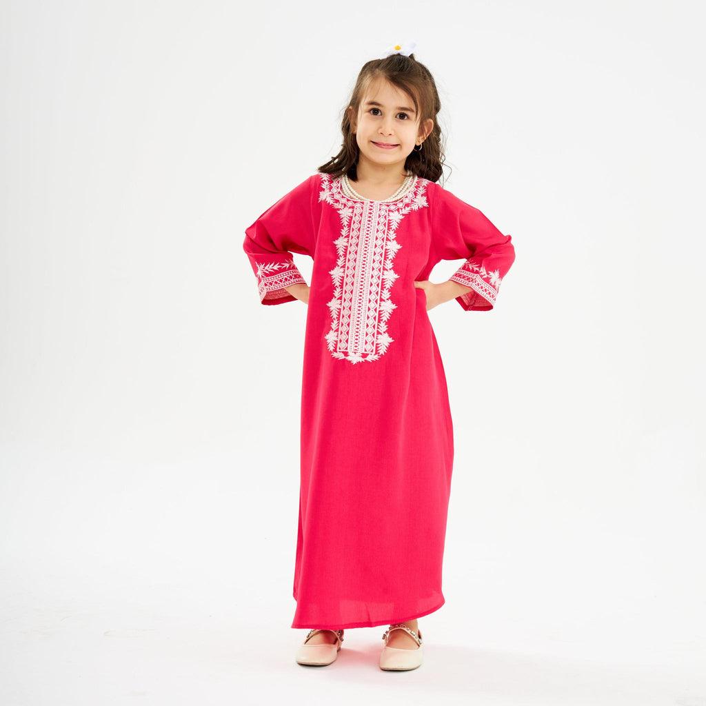 Sheikha Pink Jalabeya-Kids