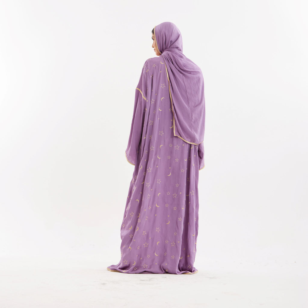 Ahlam Lilac Prayer Abaya-Women - YALLAKIDS