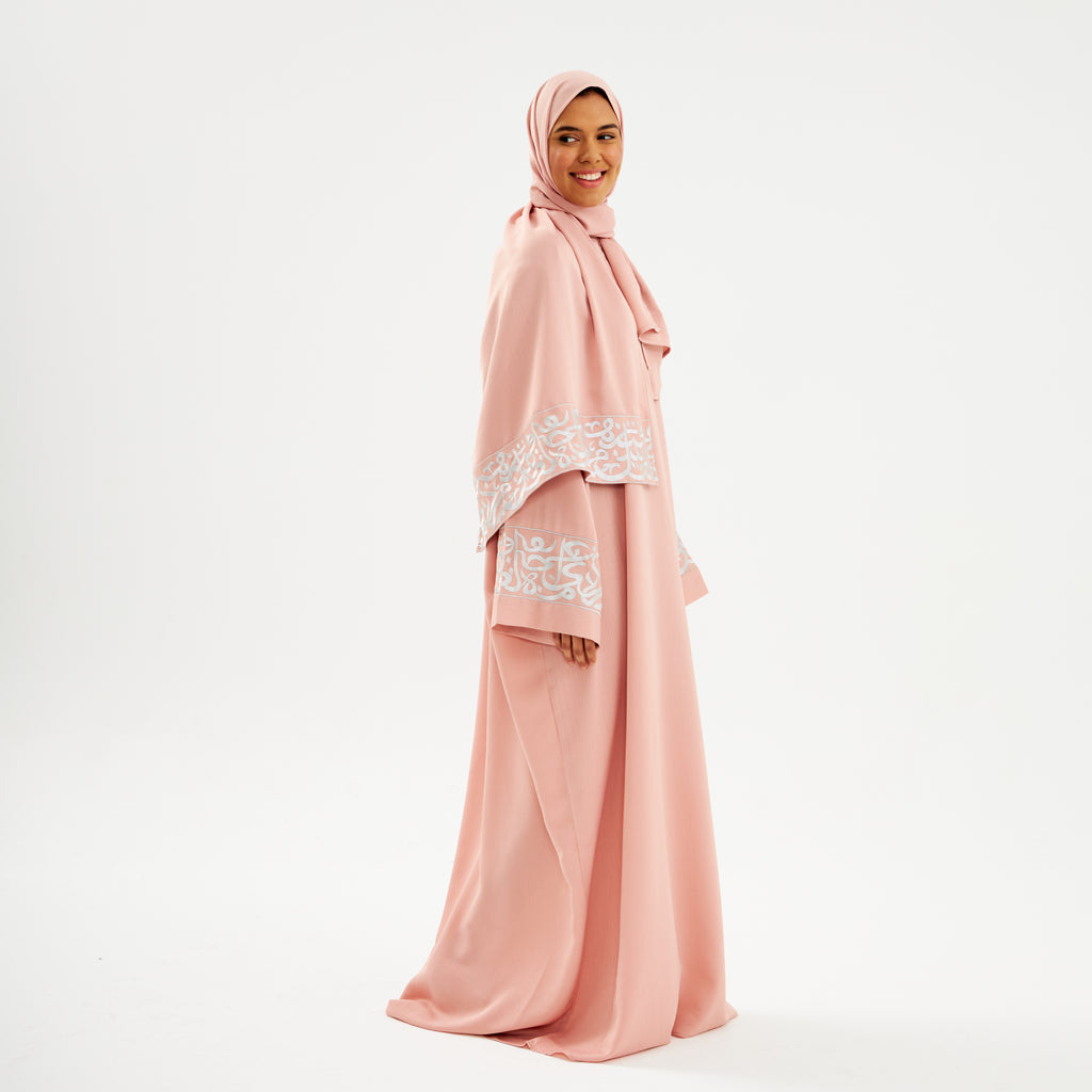 Pink Layali Ramadan Prayer Abaya
