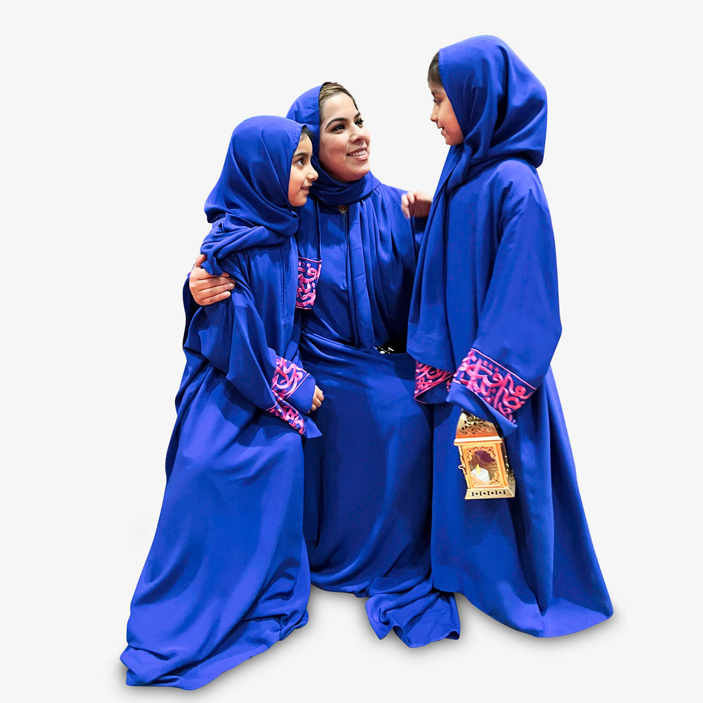 Blue Layali Ramadan Prayer Abaya